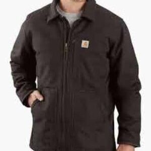 CARHARTT LOOSE FIT WASHED DUCK COAT SHERPA FLEECE LINED COAT FOR MEN